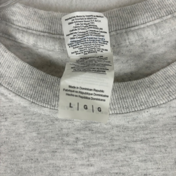 Gildan White graphic tee Scream of Silence Size L Marbled White Shirt - Picture 4 of 12